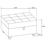 Stonenesse - Rectangular Upholstered Storage Ottoman - Gray – Storage Ottomans by CoasterEveryday at Furniture Wholesale Plus , Nashville furniture store