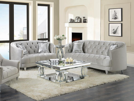 Avonlea 2-piece Tufted Living Room Set Grey - Premium Living Room Set from Coaster Z2 Standard - Just $2098! Shop now at Furniture Wholesale Plus  We are the best furniture store in Nashville, Hendersonville, Goodlettsville, Madison, Antioch, Mount Juliet, Lebanon, Gallatin, Springfield, Murfreesboro, Franklin, Brentwood