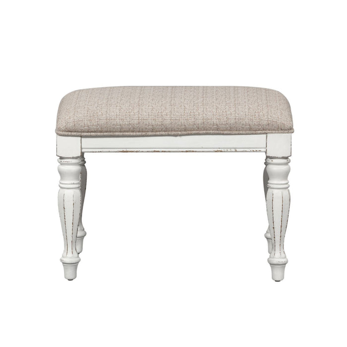 Magnolia Manor - Accent Bench - Antique White – Upholstered Benches by Liberty Furniture at Furniture Wholesale Plus , Nashville furniture store