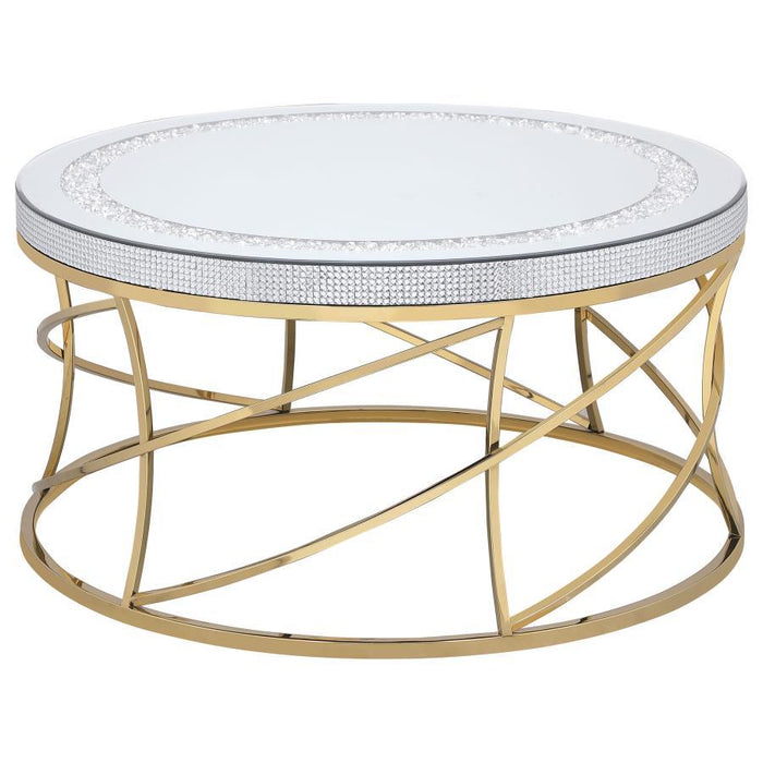 Elise - Round Mirror Top Coffee Table Set – Table Sets by Coaster Fine Furniture at Furniture Wholesale Plus , Nashville furniture store