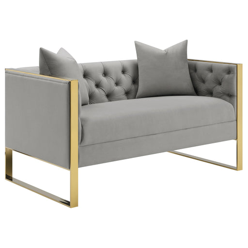 Eastbrook Tufted Back Loveseat Grey - Premium Loveseat from Coaster Z2 Standard - Just $920! Shop now at Furniture Wholesale Plus  We are the best furniture store in Nashville, Hendersonville, Goodlettsville, Madison, Antioch, Mount Juliet, Lebanon, Gallatin, Springfield, Murfreesboro, Franklin, Brentwood