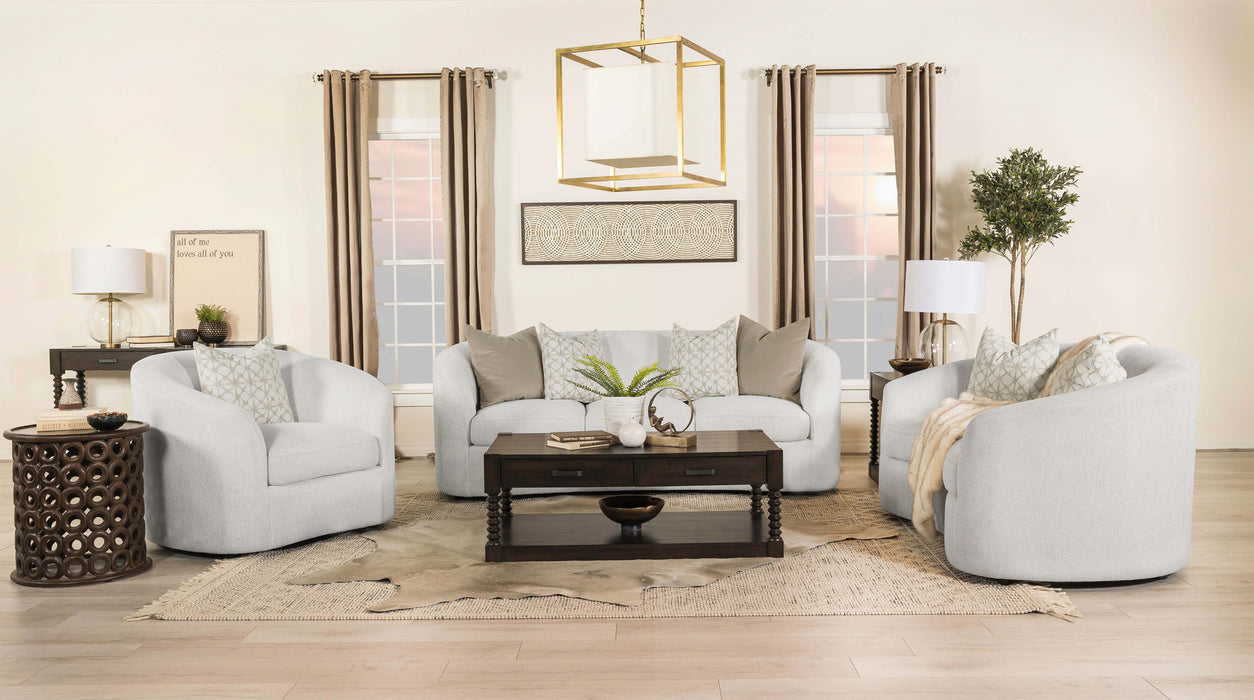 Rainn Upholstered Tight Back Living Room Set Latte - Premium Living Room Set from Coaster Z2 Standard - Just $2058! Shop now at Furniture Wholesale Plus  We are the best furniture store in Nashville, Hendersonville, Goodlettsville, Madison, Antioch, Mount Juliet, Lebanon, Gallatin, Springfield, Murfreesboro, Franklin, Brentwood