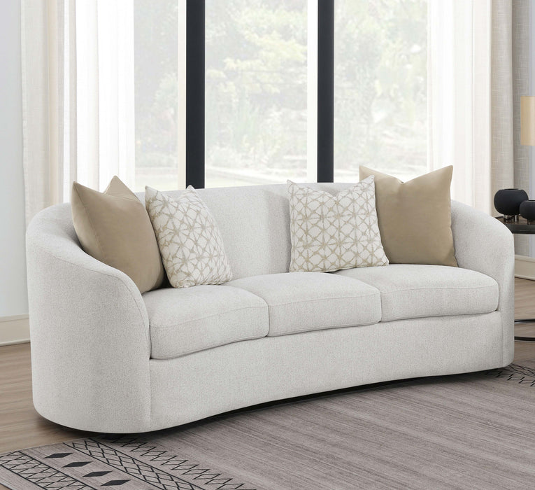 Rainn Upholstered Tight Back Sofa Latte - Premium Sofa from Coaster Z2 Standard - Just $1098! Shop now at Furniture Wholesale Plus  We are the best furniture store in Nashville, Hendersonville, Goodlettsville, Madison, Antioch, Mount Juliet, Lebanon, Gallatin, Springfield, Murfreesboro, Franklin, Brentwood