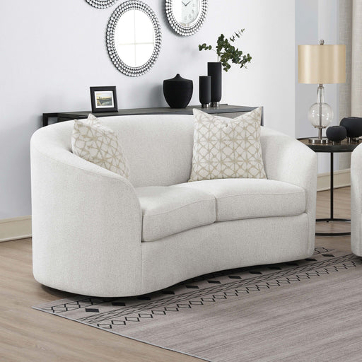 Rainn Upholstered Tight Back Loveseat Latte - Premium Loveseat from Coaster Z2 Standard - Just $960! Shop now at Furniture Wholesale Plus  We are the best furniture store in Nashville, Hendersonville, Goodlettsville, Madison, Antioch, Mount Juliet, Lebanon, Gallatin, Springfield, Murfreesboro, Franklin, Brentwood