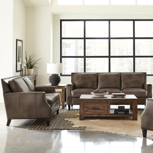 Leaton 2-piece Recessed Arms Living Room Set Brown Sugar - Premium Living Room Set from Coaster Z2 Standard - Just $2998! Shop now at Furniture Wholesale Plus  We are the best furniture store in Nashville, Hendersonville, Goodlettsville, Madison, Antioch, Mount Juliet, Lebanon, Gallatin, Springfield, Murfreesboro, Franklin, Brentwood