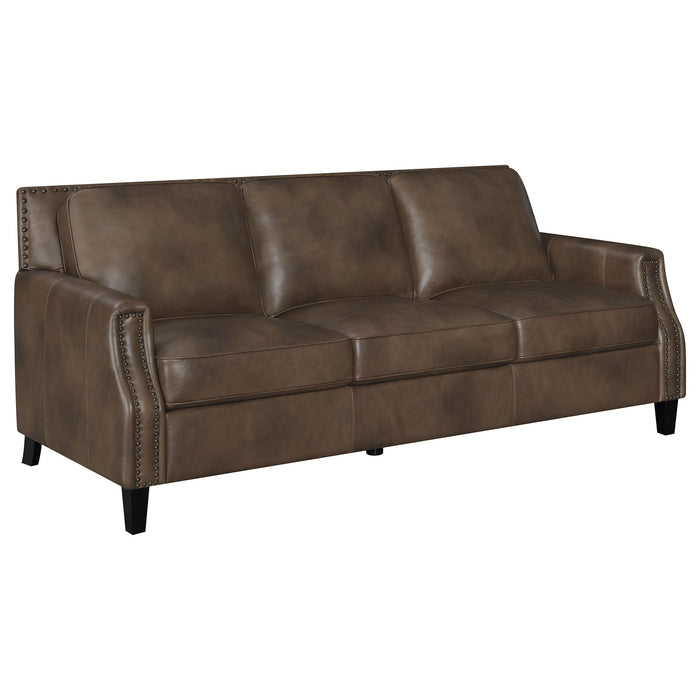 Leaton Upholstered Recessed Arms Sofa Brown Sugar - Premium Sofa from Coaster Z2 Standard - Just $1618! Shop now at Furniture Wholesale Plus  We are the best furniture store in Nashville, Hendersonville, Goodlettsville, Madison, Antioch, Mount Juliet, Lebanon, Gallatin, Springfield, Murfreesboro, Franklin, Brentwood