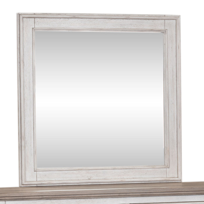 Heartland - Landscape Mirror - Antique White / Tobacco Tops – Landscape Mirrors by Liberty Furniture at Furniture Wholesale Plus , Nashville furniture store