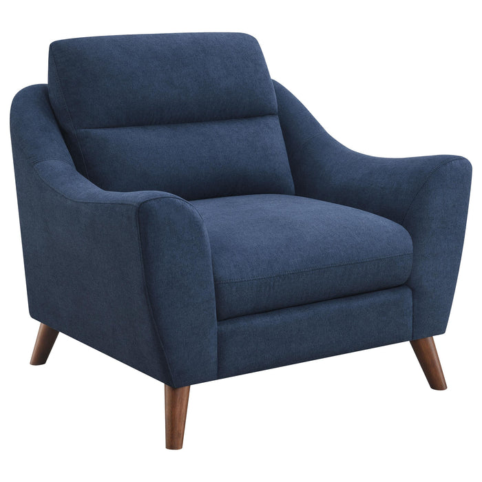 Gano Sloped Arm Upholstered Chair Navy Blue - Premium Chair from Coaster Z2 Standard - Just $520! Shop now at Furniture Wholesale Plus  We are the best furniture store in Nashville, Hendersonville, Goodlettsville, Madison, Antioch, Mount Juliet, Lebanon, Gallatin, Springfield, Murfreesboro, Franklin, Brentwood