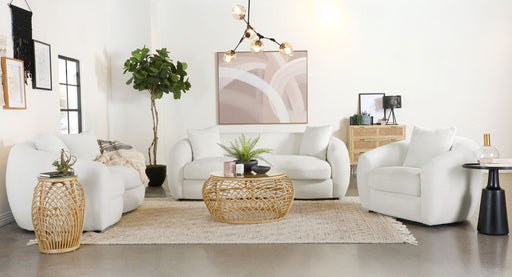 Isabella Upholstered Tight Back Living Room Set White - Premium Living Room Set from Coaster Z2 Standard - Just $2178! Shop now at Furniture Wholesale Plus  We are the best furniture store in Nashville, Hendersonville, Goodlettsville, Madison, Antioch, Mount Juliet, Lebanon, Gallatin, Springfield, Murfreesboro, Franklin, Brentwood