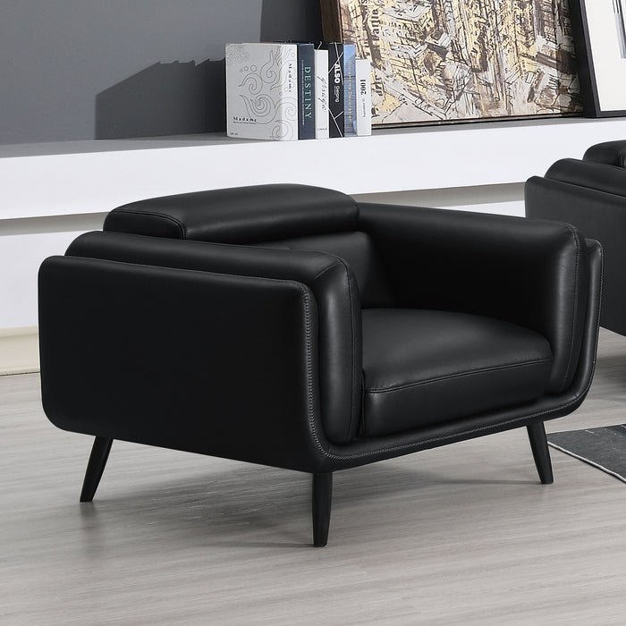 Shania Track Arms Chair with Tapered Legs Black - Premium Chair from Coaster Z2 Standard - Just $668! Shop now at Furniture Wholesale Plus  We are the best furniture store in Nashville, Hendersonville, Goodlettsville, Madison, Antioch, Mount Juliet, Lebanon, Gallatin, Springfield, Murfreesboro, Franklin, Brentwood