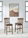 Urbinforte - Upholstered Barstool (Set of 2) - Light Brown – Stool Sets by Signature Design by Ashley® at Furniture Wholesale Plus , Nashville furniture store
