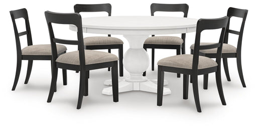 Greddinton - Round Dining Table Set - Black Chairs – 5 Piece Dining Room Sets by Signature Design by Ashley® at Furniture Wholesale Plus , Nashville furniture store