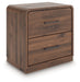 Fortlorn - Two Drawer Night Stand - Walnut Brown – Accent Nightstands by Signature Design by Ashley® at Furniture Wholesale Plus , Nashville furniture store