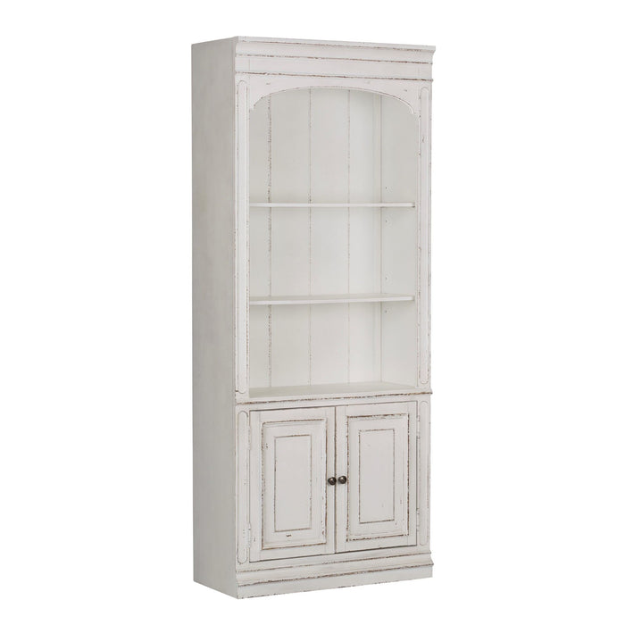 Magnolia Manor - Bunching Bookcase - Antique White – Standard Bookcases by Liberty Furniture at Furniture Wholesale Plus , Nashville furniture store