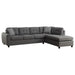 Stonenesse - Upholstered Sectional Chaise Sofa - Gray – Stationary Sectionals by CoasterEveryday at Furniture Wholesale Plus , Nashville furniture store