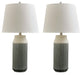 Afener - Ceramic Table Lamp (Set of 2) - Blue / Beige – Table Lamps by Signature Design by Ashley® at Furniture Wholesale Plus , Nashville furniture store