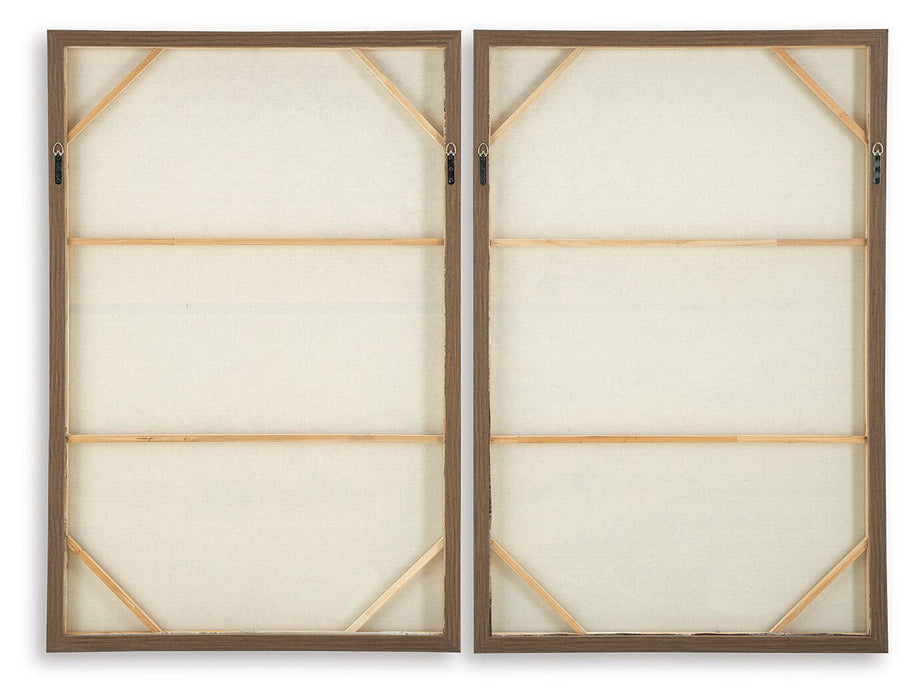 Stormish - Wall Art Set (Set of 2) - Beige / Brown – Canvas Art Sets by Signature Design by Ashley® at Furniture Wholesale Plus , Nashville furniture store