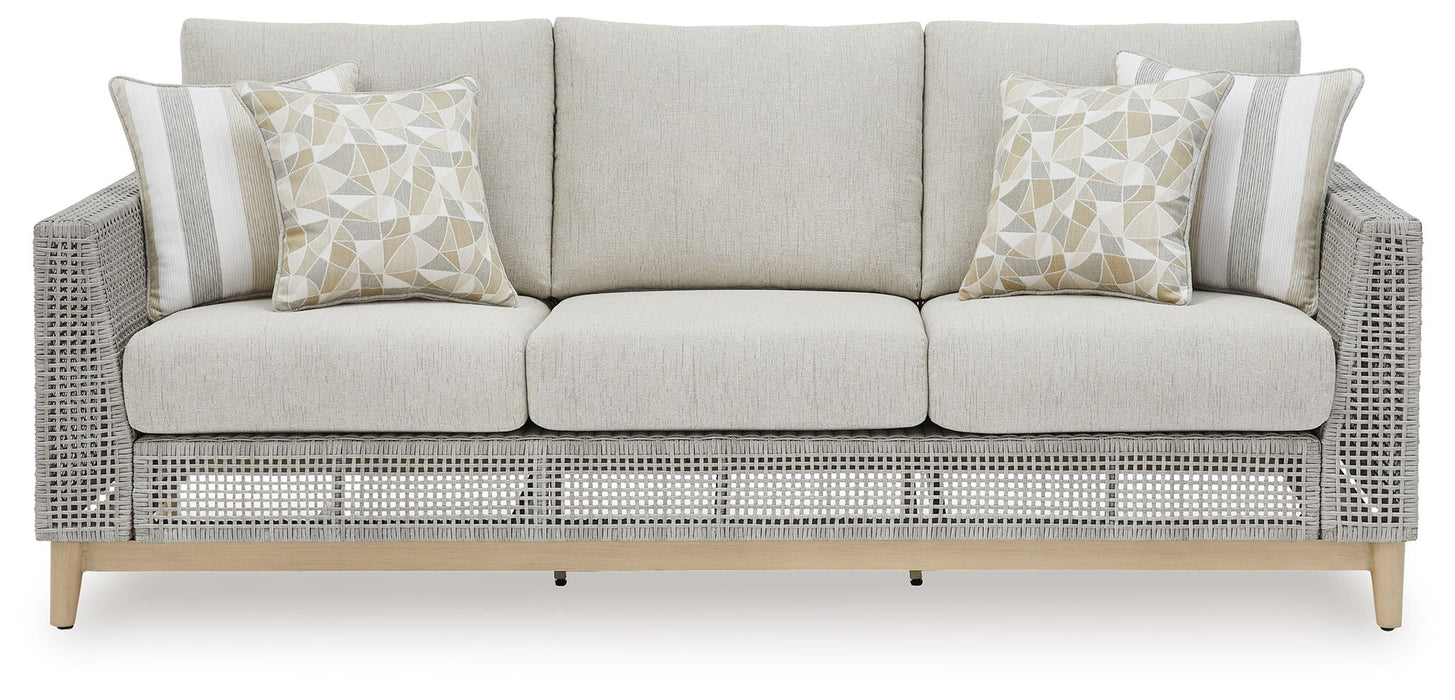 Seton Creek - 4 Pc. - Lounge Set - Gray – 4 Piece Outdoor Sets by Signature Design by Ashley® at Furniture Wholesale Plus , Nashville furniture store