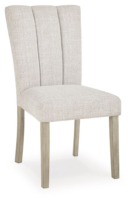 Larawyn - Dining Upholstered Side Chair (Set of 2) - Bisque – Chair Sets by Signature Design by Ashley® at Furniture Wholesale Plus , Nashville furniture store