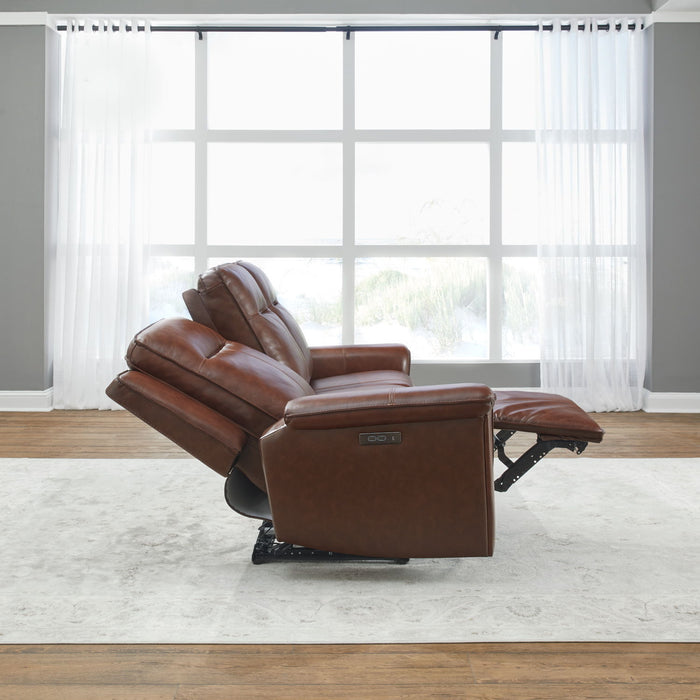 Avery - Sofa P2 - Cognac – Reclining Sofas by Liberty Furniture at Furniture Wholesale Plus , Nashville furniture store