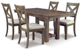 Moriville - Rectangular Dining Room Extension Table - Grayish Brown – Dining Tables with Extensions by Signature Design by Ashley® at Furniture Wholesale Plus , Nashville furniture store