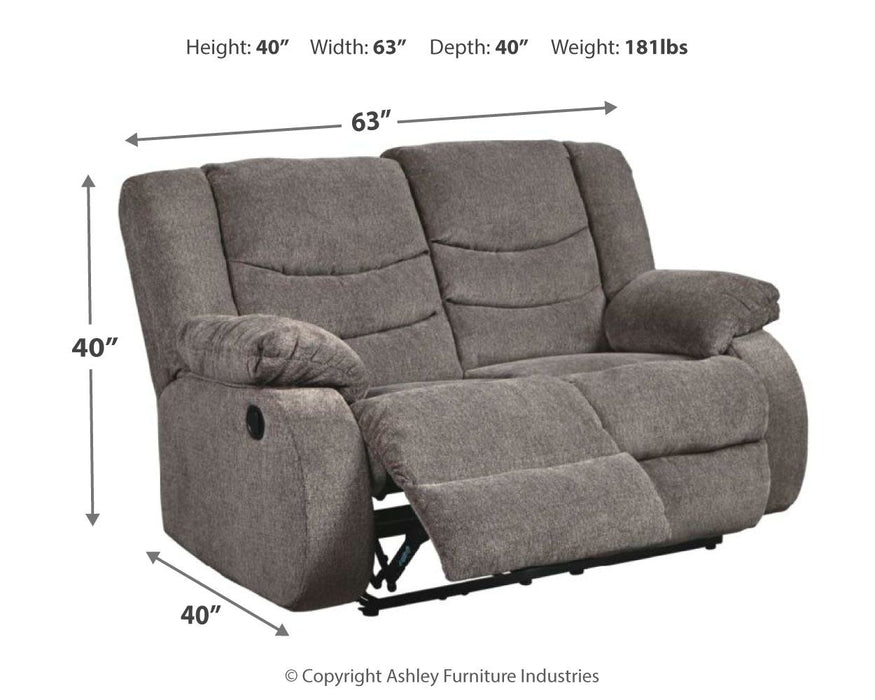 Tulen - Reclining Loveseat – Reclining Loveseats by Signature Design by Ashley® at Furniture Wholesale Plus , Nashville furniture store
