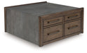Kallenny - Square Cocktail Table - Brown / Gray – Cocktail Tables by Signature Design by Ashley® at Furniture Wholesale Plus , Nashville furniture store