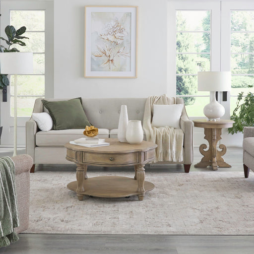 Magnolia Manor - 3 Piece Table Set (Round End Table) - Weathered Bisque – Table Sets by Liberty Furniture at Furniture Wholesale Plus , Nashville furniture store