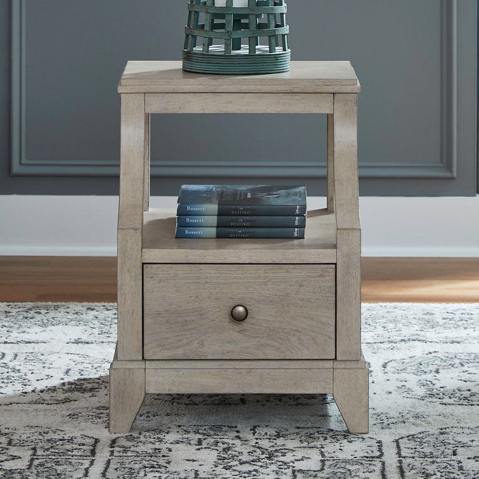 New Haven - Chairside Table - Sanctuary White – Chair Side Tables by Liberty Furniture at Furniture Wholesale Plus , Nashville furniture store