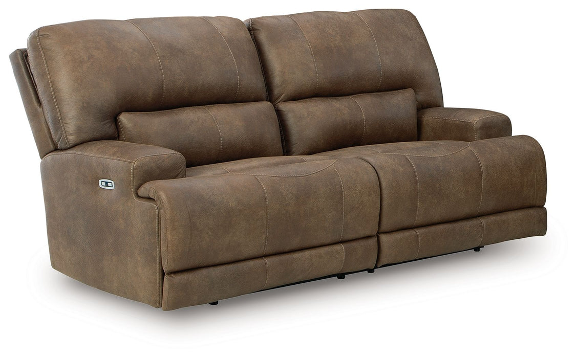 Beckley Place - 2 Seat Power Reclining Sofa With Adjustable Headrest - Earth – Reclining Sofas by Signature Design by Ashley® at Furniture Wholesale Plus , Nashville furniture store