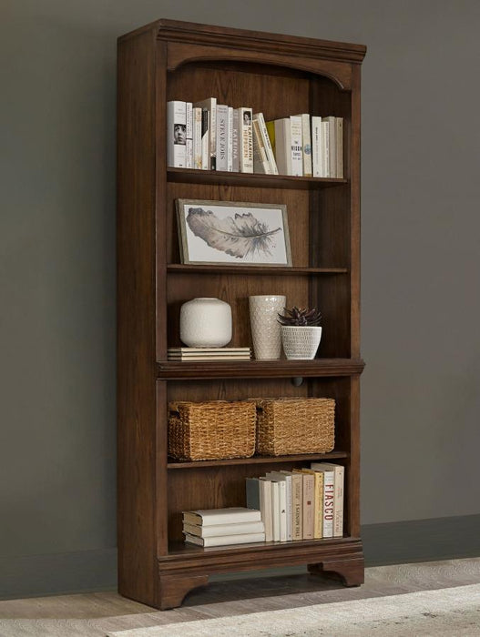 Hartshill - 5-Shelf Bookcase - Burnished Oak - Premium Standard Bookcases from CoasterElevations - Just $769! Shop now at Furniture Wholesale Plus  We are the best furniture store in Nashville, Hendersonville, Goodlettsville, Madison, Antioch, Mount Juliet, Lebanon, Gallatin, Springfield, Murfreesboro, Franklin, Brentwood