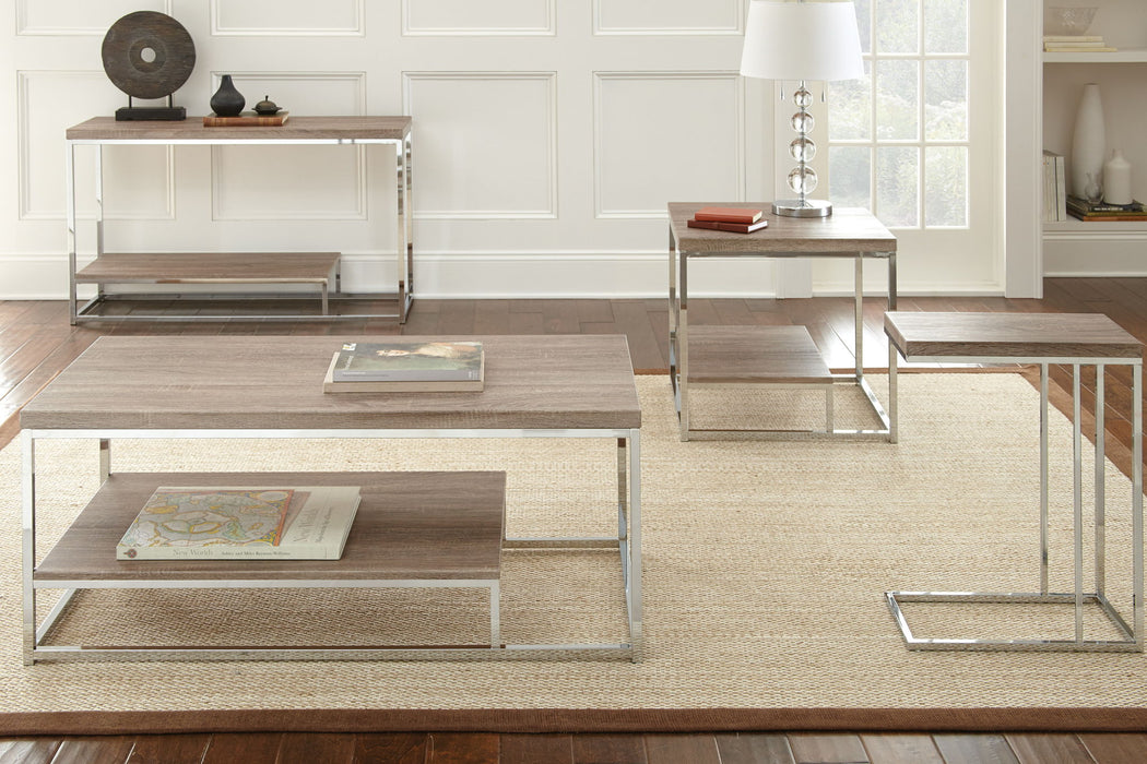 Lucia - Chairside End Table - Brown – Chair Side Tables by Steve Silver Furniture at Furniture Wholesale Plus , Nashville furniture store