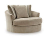 Linenhause - Oversized Swivel Accent Chair - Dune – Swivel Chairs by Benchcraft® at Furniture Wholesale Plus , Nashville furniture store