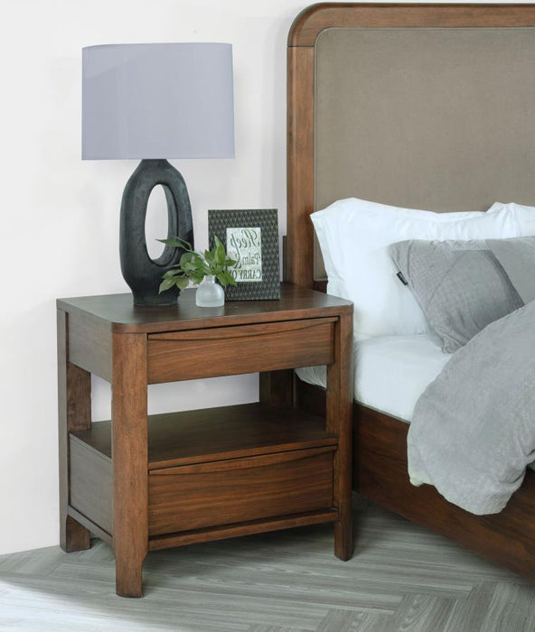 Maderia - 2-Drawer Nightstand Bedside Table - Walnut – Accent Nightstands by Coaster Fine Furniture at Furniture Wholesale Plus , Nashville furniture store