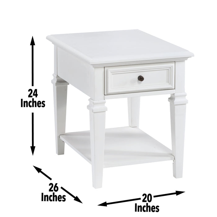 Charlestown - End Table - White – End Tables by Steve Silver Furniture at Furniture Wholesale Plus , Nashville furniture store