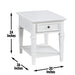 Charlestown - End Table - White – End Tables by Steve Silver Furniture at Furniture Wholesale Plus , Nashville furniture store