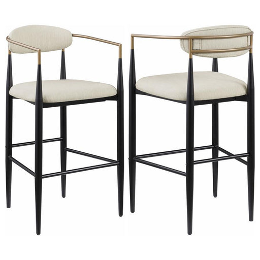 Tina - Metal Pub Height Bar Stool With Upholstered Back And Seat (Set of 2) - Premium Stool Sets from Coaster Fine Furniture - Just $429! Shop now at Furniture Wholesale Plus  We are the best furniture store in Nashville, Hendersonville, Goodlettsville, Madison, Antioch, Mount Juliet, Lebanon, Gallatin, Springfield, Murfreesboro, Franklin, Brentwood