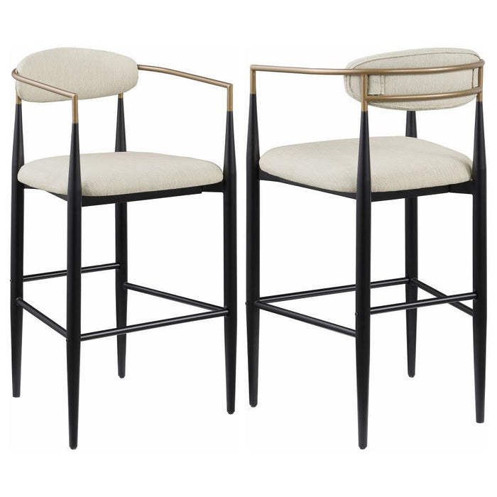 Tina - Metal Pub Height Bar Stool With Upholstered Back And Seat (Set of 2) - Premium Stool Sets from Coaster Fine Furniture - Just $429! Shop now at Furniture Wholesale Plus  We are the best furniture store in Nashville, Hendersonville, Goodlettsville, Madison, Antioch, Mount Juliet, Lebanon, Gallatin, Springfield, Murfreesboro, Franklin, Brentwood