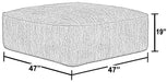 Bucktown - Cocktail Ottoman - Parchment – Coffee Table Ottomans by Jackson at Furniture Wholesale Plus , Nashville furniture store
