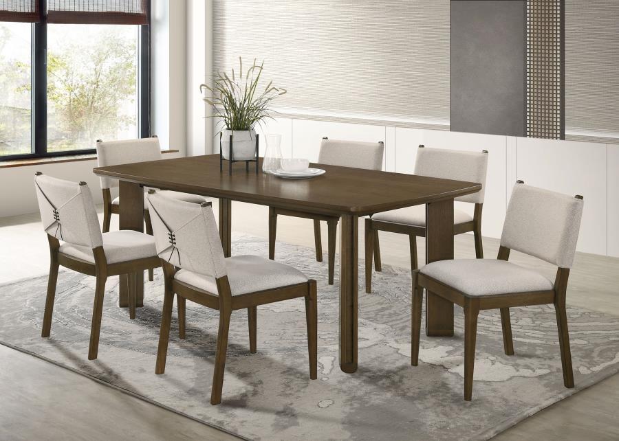 Ottowa - 7 Piece Rectangular Wood Dining Room Table Set - Brown – 7 Piece Dining Room Sets by Coaster Fine Furniture at Furniture Wholesale Plus , Nashville furniture store