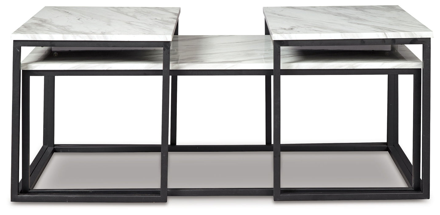 Donnesta - Occasional Table Set (Set of 3) - Gray / Black – Table Sets by Signature Design by Ashley® at Furniture Wholesale Plus , Nashville furniture store