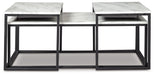 Donnesta - Occasional Table Set (Set of 3) - Gray / Black – Table Sets by Signature Design by Ashley® at Furniture Wholesale Plus , Nashville furniture store