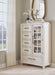 Shaybrock - Door Chest - Antique White / Brown – Door Chests by Benchcraft® at Furniture Wholesale Plus , Nashville furniture store