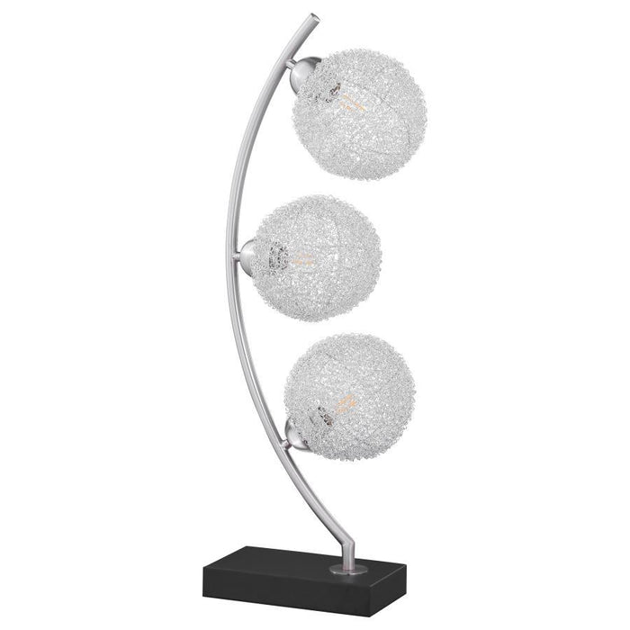 Claudia - Woven Spherical Metal Table Lamp - Black – Table Lamps by Coaster Fine Furniture at Furniture Wholesale Plus , Nashville furniture store