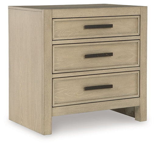 Calmoro - Three Drawer Night Stand - Gray – Accent Nightstands by Ashley® at Furniture Wholesale Plus , Nashville furniture store