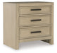 Calmoro - Three Drawer Night Stand - Gray – Accent Nightstands by Ashley® at Furniture Wholesale Plus , Nashville furniture store