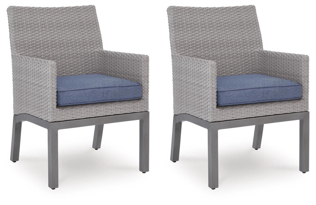 Half Moon Beach - Arm Chair With Cushion (Set of 2) - Blue / Gray – Chair Sets by Signature Design by Ashley® at Furniture Wholesale Plus , Nashville furniture store