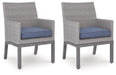 Half Moon Beach - Arm Chair With Cushion (Set of 2) - Blue / Gray – Chair Sets by Signature Design by Ashley® at Furniture Wholesale Plus , Nashville furniture store