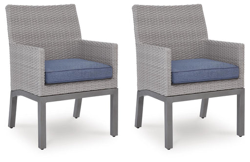 Half Moon Beach - Arm Chair With Cushion (Set of 2) - Blue / Gray – Chair Sets by Signature Design by Ashley® at Furniture Wholesale Plus , Nashville furniture store