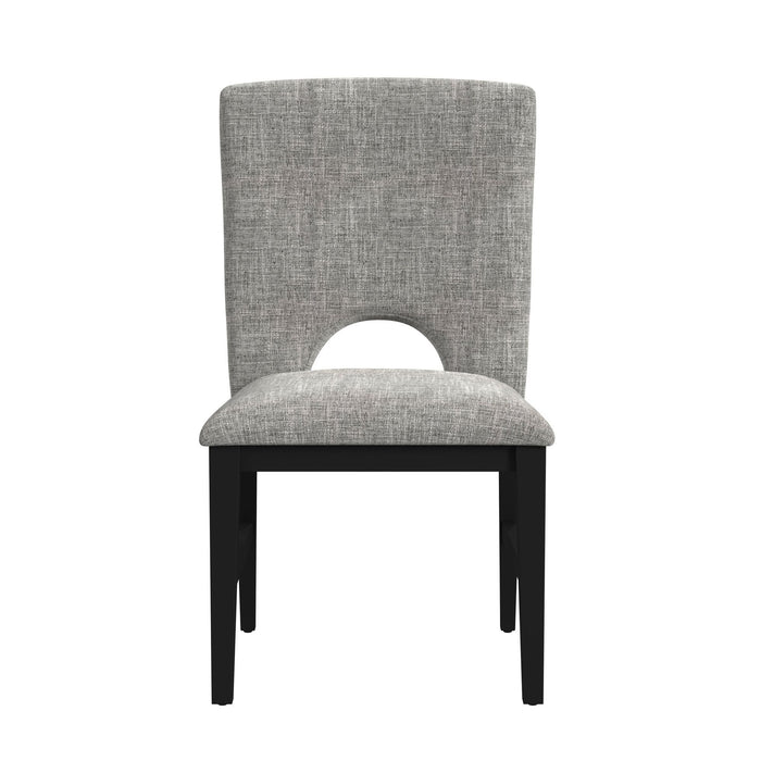 Oregon - Fabric Dining Side Chair (Set of 2) - Gray / Black – Chair Sets by Elements International at Furniture Wholesale Plus , Nashville furniture store